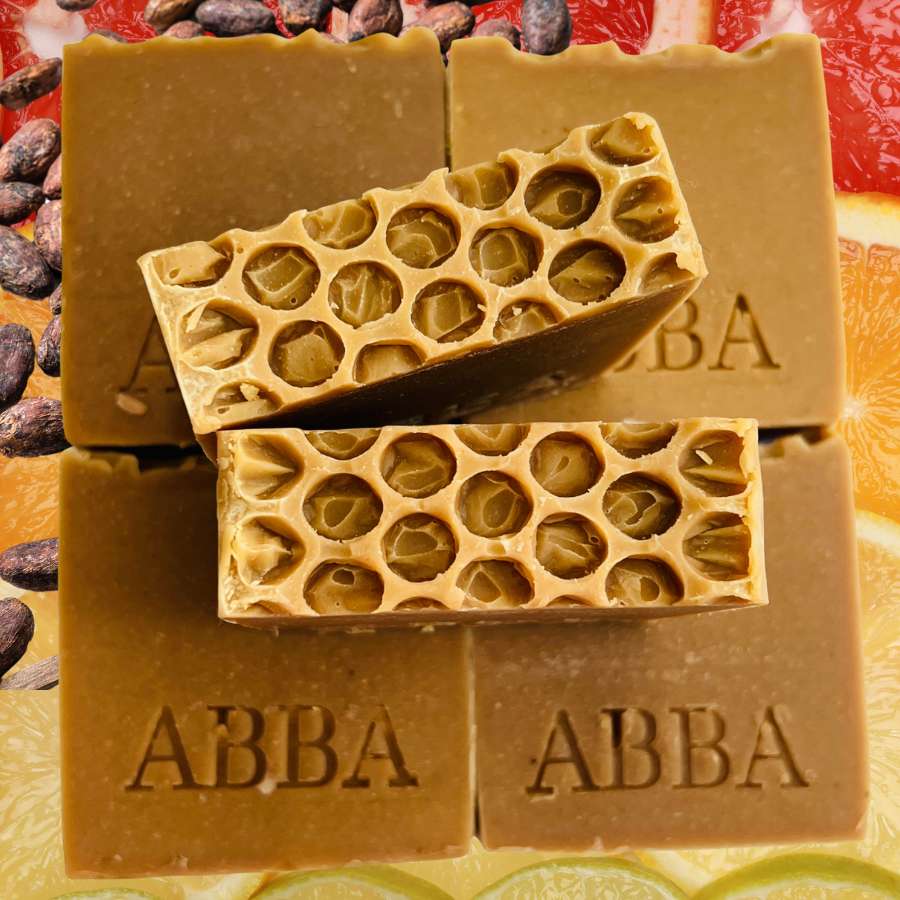 Handmade Soap Bar Dry Skin Grapefruit Cocoa